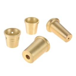 4 Pcs Furniture Leg Cover Foot Solid Copper Tip Brushed Brass Table Chair Cylinder/Cone Cap Protect Safety Bottom Safe Pad Decor