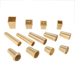 4 Pcs Furniture Leg Cover Foot Solid Copper Tip Brushed Brass Table Chair Cylinder/Cone Cap Protect Safety Bottom Safe Pad Decor