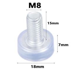 2/5/10/20Pcs Transparent M6 M8 Screw In Anti-slip Foot Pad Furniture Glide Levelling Feet Adjustable Leveler Pads