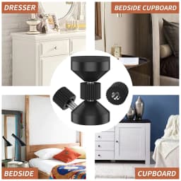 2Pcs Adjustable Threaded Bed Frame Anti-Shake Tool Self-adhesive Headboard Stoppers Telescopic Support Hardware Fasteners Tools