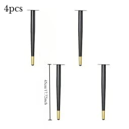 4pcs Furniture Leg Accessories Furniture Legs Metal Furniture Legs Replacement Living Room Bedroom Table Cabinet TV Stand Feet