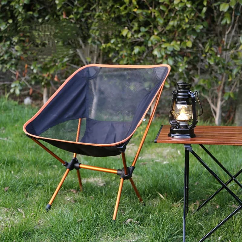Outdoor Moon Chair Camping Folding Chair Portable Leisure Reclining Chair Ultra Light Aluminum Alloy Folding Chair