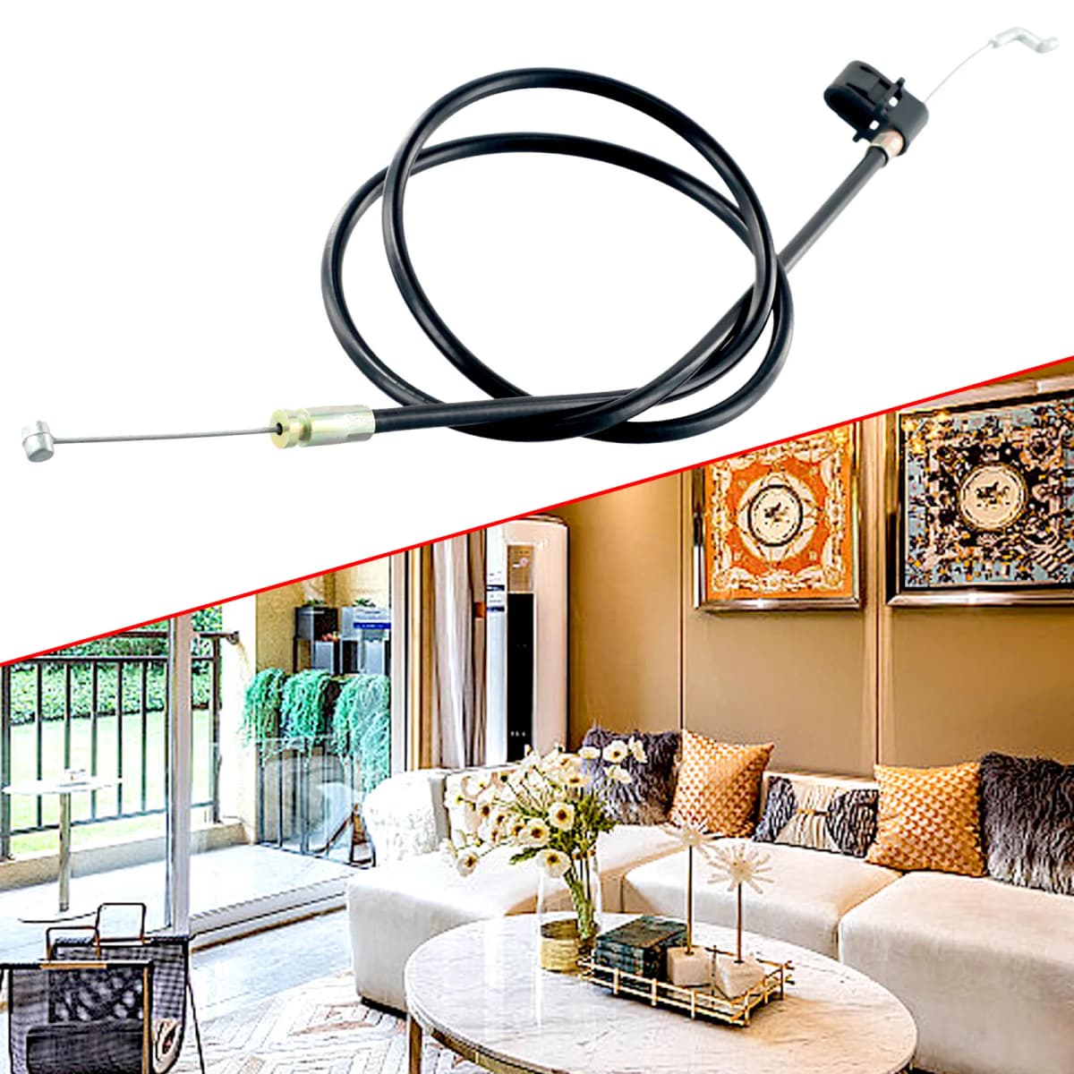Easy to Install Replacement Recliner Cable for Couches and Lounges 97cm Total Length Plastic Sleeve and Wire Insert