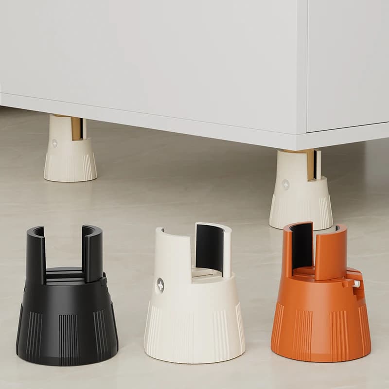 Height-Adjustable Furniture Leg Risers - Anti-Slip, Waterproof & Thickened Pads for Tables, Chairs, Beds & Sofas