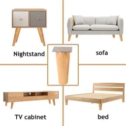 4Pcs Solid Wood Furniture Legs Height10-30cm Inclined Cone Sofa Bed Cabinet Table and Chair Replacement Feet Sloping