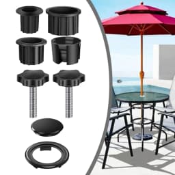 Sun Umbrella Base Bracket Accessories Plastic Pipe Sleeve Fixing Screws Star Shape Thread Clamping Handle Bolt M8 For Umbrella