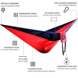 Parachute Cloth Hammock Outdoor Camping Swing 300 X 200 Double Person Extended and Widened Ultra Light Product