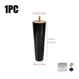8/10/12/15/20cm Solid Wood Conical Furniture Legs Screw Sofa Legs Bed Cabinet Table Chair Replacement Feet