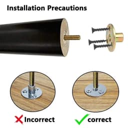 8/10/12/15/20cm Solid Wood Conical Furniture Legs Screw Sofa Legs Bed Cabinet Table Chair Replacement Feet