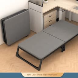 Richome Folding Bed Office Portable Single Companion Bed Household Adult Nap Bed Lounge Chair Simple Hard Board Marching Bed