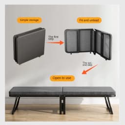 Richome Folding Bed Office Portable Single Companion Bed Household Adult Nap Bed Lounge Chair Simple Hard Board Marching Bed
