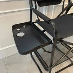 Table Portable Side Makeup with Artist Director Cup Chair Holder Foldable Lightweight Hairstylist Chair for Makeup Salons, Movie