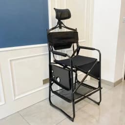 Table Portable Side Makeup with Artist Director Cup Chair Holder Foldable Lightweight Hairstylist Chair for Makeup Salons, Movie