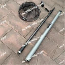 4.2m Ultra-light Aluminum Alloy Automatic Telescopic Fishing Net Foldable Hand Tool,fish net electric 물고기 전기충격뜰채