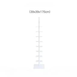 9- Layers Creative Bookcases Iron Rotating Invisible Spiral Bookshelf Living Room Display Shelf Household Corner Room Furniture