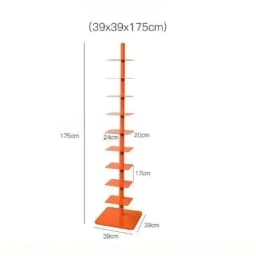 9- Layers Creative Bookcases Iron Rotating Invisible Spiral Bookshelf Living Room Display Shelf Household Corner Room Furniture