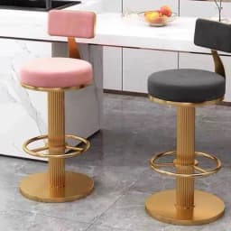 Style Nordic Metal Bar Stool Modern Telescopic High Quality Round Party Chairs White Luxury Soft Taburetes De Bar Furniture