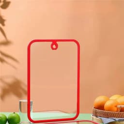 Tempered Glass Cutting Board Non Slip Smooth Edge Multi Functional Kitchen Chopping Board for Fruit and Meat Easy to Use