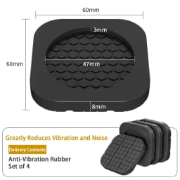4PCS Anti Vibration Feet Pad Rubber Mat Anti Slip Silent Dampers Stand Universal Washing Machine Refrigerator Furniture Foot Pad