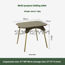 Ultralight Dual Purpose Table Outdoor Camping Portable Table Folding ABS Desktop and Aluminum Stand