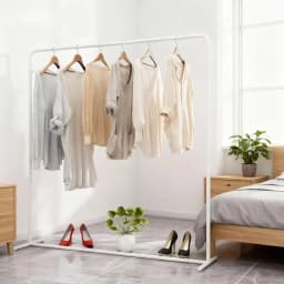Luxury Gold Clothes Rack Iron Art Stylish Clothing Rack with 100-150CM Length for High-End Home Interior Retail Store Decoration