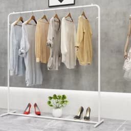 Luxury Gold Clothes Rack Iron Art Stylish Clothing Rack with 100-150CM Length for High-End Home Interior Retail Store Decoration