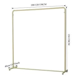 Luxury Gold Clothes Rack Iron Art Stylish Clothing Rack with 100-150CM Length for High-End Home Interior Retail Store Decoration