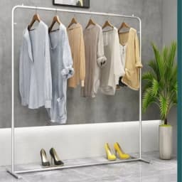 Luxury Gold Clothes Rack Iron Art Stylish Clothing Rack with 100-150CM Length for High-End Home Interior Retail Store Decoration