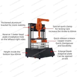 Multifunction PCB Jig Universal Test Frame Functional Test Stand FCT Jig ICT Circuit Board PCBA Tester Fixture Stroke 60MM