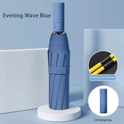 24 Bone Folding Umbrella Fully Automatic SPF 50 UV Double Bone Protection Rain Resistance Strong Wind Resitance Umbrella