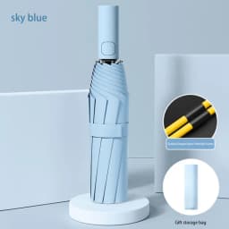 24 Bone Folding Umbrella Fully Automatic SPF 50 UV Double Bone Protection Rain Resistance Strong Wind Resitance Umbrella