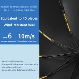 24 Bone Folding Umbrella Fully Automatic SPF 50 UV Double Bone Protection Rain Resistance Strong Wind Resitance Umbrella