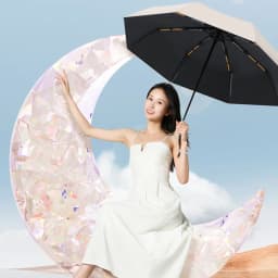 24 Bone Folding Umbrella Fully Automatic SPF 50 UV Double Bone Protection Rain Resistance Strong Wind Resitance Umbrella