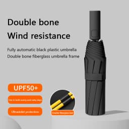 24 Bone Folding Umbrella Fully Automatic SPF 50 UV Double Bone Protection Rain Resistance Strong Wind Resitance Umbrella