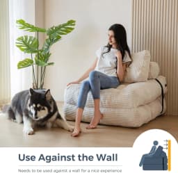 Folding Sofa Bed, Convertible Sleeper Chair with Pillow Foldable Matress, Portable Fold Out Chair Bed Comfy Floor Sofa Lounge