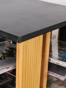 Nordic Modern 360° Rotating CD Rack Space-Saving Solid Wood Disc Stand Storage Organizer for CD Collection