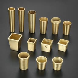 1Pc Gold Brass Copper Cabinet Leg Cover Chair Feet Protector Sofa Leg Tube Metal Cup Furniture Leg Tip Cap Furniture Fittings