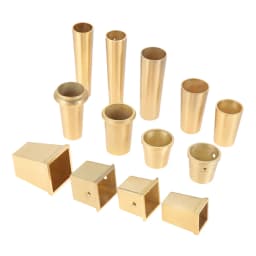 1Pc Gold Brass Copper Cabinet Leg Cover Chair Feet Protector Sofa Leg Tube Metal Cup Furniture Leg Tip Cap Furniture Fittings