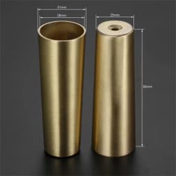 1Pc Gold Brass Copper Cabinet Leg Cover Chair Feet Protector Sofa Leg Tube Metal Cup Furniture Leg Tip Cap Furniture Fittings