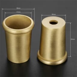 1Pc Gold Brass Copper Cabinet Leg Cover Chair Feet Protector Sofa Leg Tube Metal Cup Furniture Leg Tip Cap Furniture Fittings