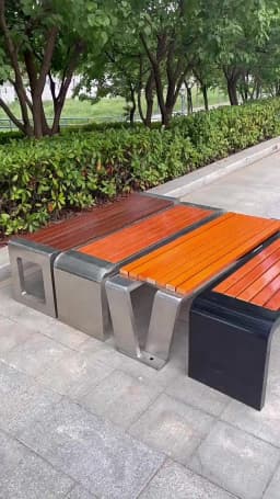 Outdoor Bench Bench Waterproof and Rust-proof Outdoor Courtyard Leisure Strip Row Chair Shopping Mall Garden Square Rest