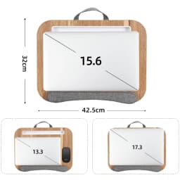 Mumucc Multifunctional Lapdesk With Adjustable Height For Laptops, Tablets,Mobiles,With Cushion And 30CM Slot,Office Nap Pillows