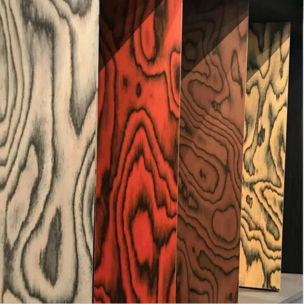 250cm×20cm Engineered Burl Wood Veneer Sheet, Exotic Wooden Veneer for Woodworking Furniture Plywood Wall Art Hotel Decoration