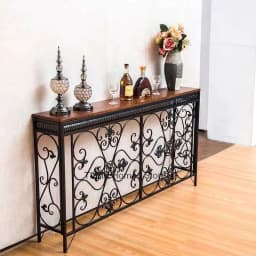 American Wrought Iron Console Table Living Room Furniture Console Tables Retro Creative Home Corridor Decoration Hallway Table