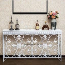 American Wrought Iron Console Table Living Room Furniture Console Tables Retro Creative Home Corridor Decoration Hallway Table