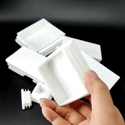 Rectangle/Square White Plastic Blanking End Cap Pipe Tube Inserts Plugs Bung Cover Steel Table Leg Feet Pad 10x20mm to 200x200mm