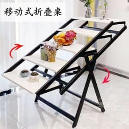 Multi-Functional Folding Dining Table for Small Apartments Rotatable Movable Flower Stand Deformed Design Space-Saving Rack