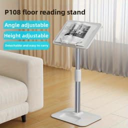 Adjustable Aluminum Reading Stand Height Angle Free Adjust Floor Book Holder Gift Wholesale Reading Desk with Telescopic Rod