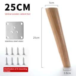 4Pcs Solid Wood Sofa Feet Inclined Bed Cabinet Table Furniture Wooden Chair Replacement Sloping