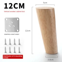 4Pcs Solid Wood Sofa Feet Inclined Bed Cabinet Table Furniture Wooden Chair Replacement Sloping